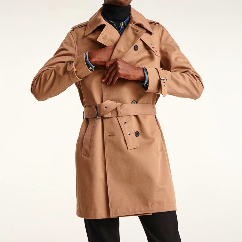 THE KOOPLES BEIGE BELTED DOUBLE-BREASTED TRENCH COAT (UNI-SEX) NWOT